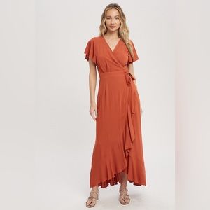 Sedona Sunset Maxi Wrap Dress